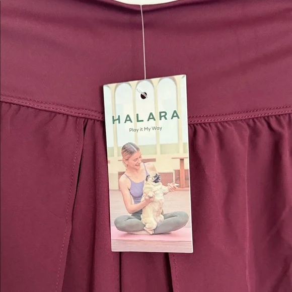 HALARA Burgundy Wide Leg Pants - Picture 2 of 3